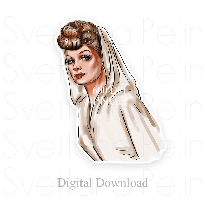 Lucille, Digital Sticker, PNG, INSTANT Download