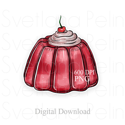 Jelly, Food Dessert, Digital Sticker, PNG, INSTANT Download