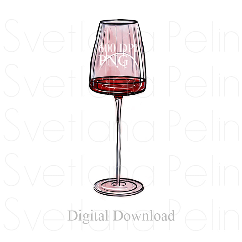 Wine, Drinks, Digital Sticker, PNG, INSTANT Download