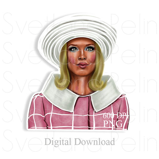 Renée Zellweger, Barbara Novak, Down With Love, Digital Sticker, PNG, INSTANT Download