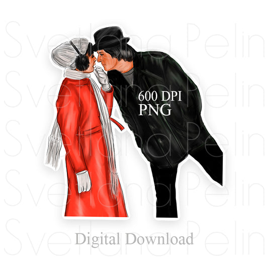 Sylvester Stallone, Talia Shire, Digital Sticker, PNG, INSTANT Download