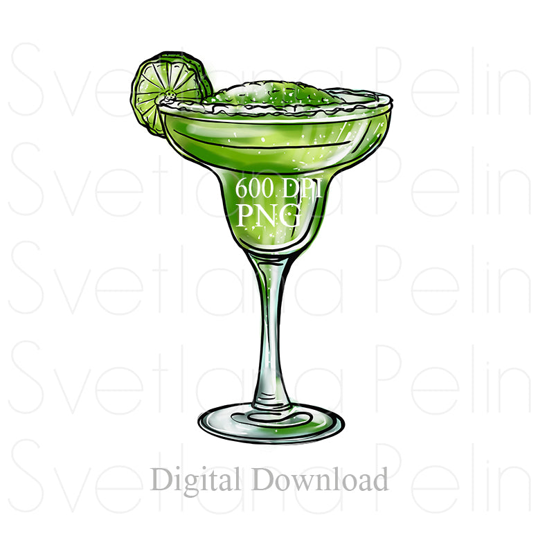 Lime, Cocktail, Drinks, Digital Sticker, PNG, INSTANT Download