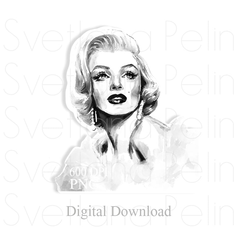 Marilyn Monroe, Frank Powolny, Digital Sticker, PNG, INSTANT Download