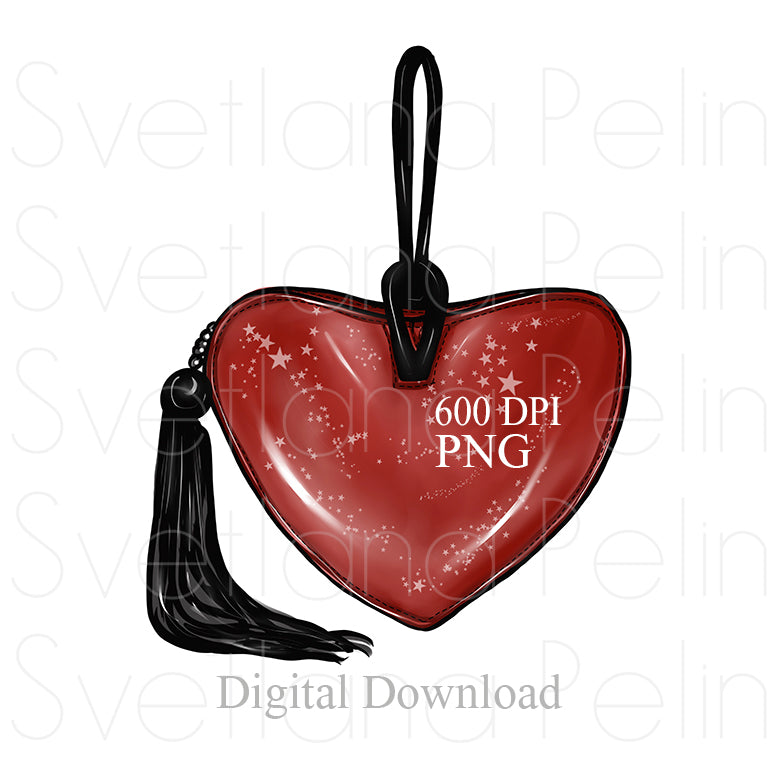 Red Handbag, Luxury Bag, Digital Sticker, PNG, INSTANT Download