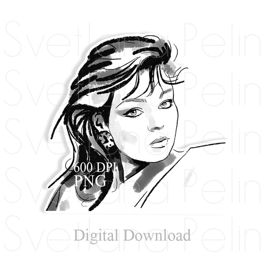 Sandra Cretu, Digital Sticker, PNG, INSTANT Download