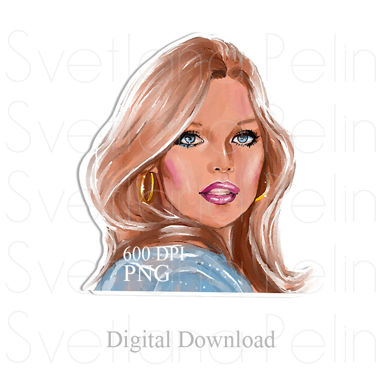 Michelle Pfeiffer, Digital STICKER, PNG, INSTANT Download