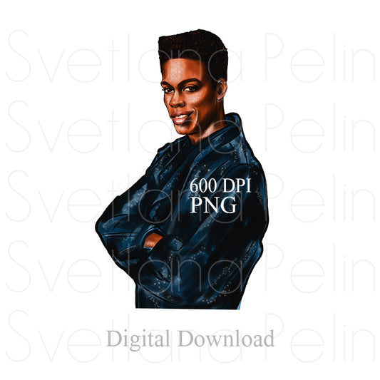 Chris Rock, Digital Sticker, PNG, INSTANT Download