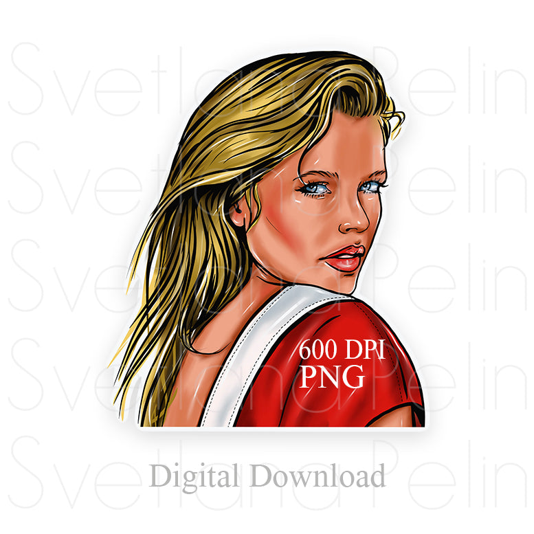 Kim Basinger, Digital Sticker, PNG, INSTANT Download