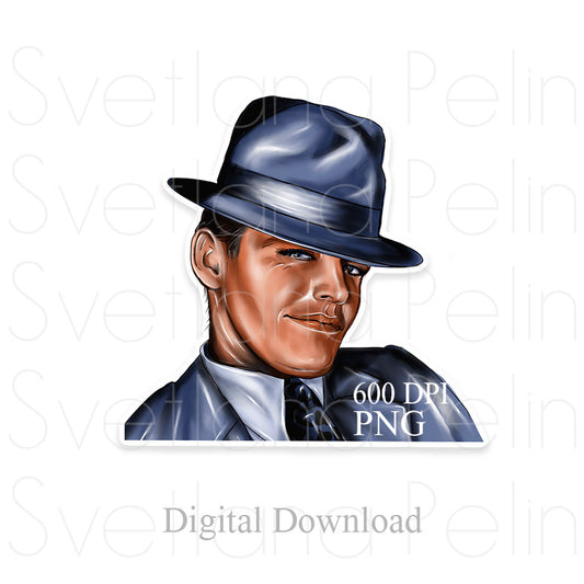 Jack Nicholson, Digital Sticker, PNG, INSTANT Download