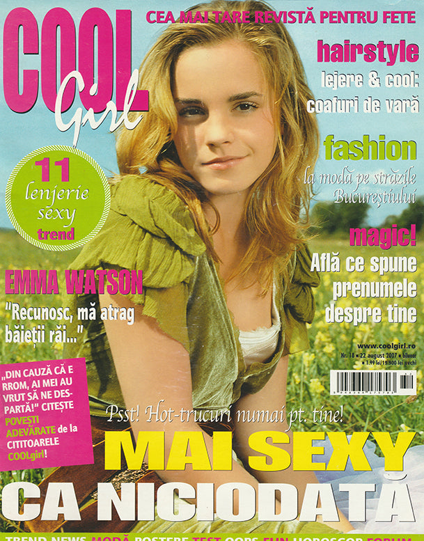 ORIGINAL Romanian Magazine, Emma Watson, Cool girl, 2001