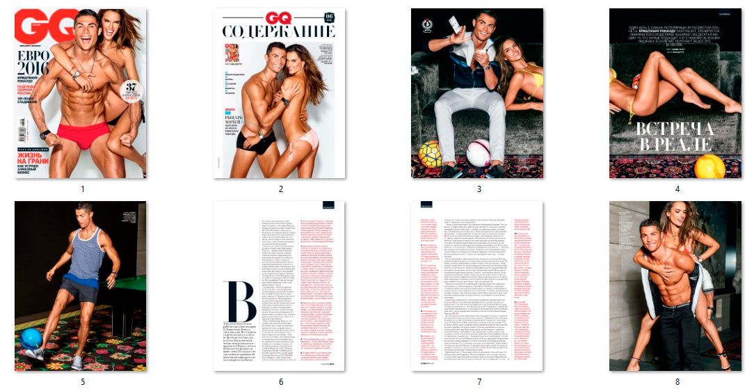 Cristiano Ronaldo, Alessandra Ambrosio, Russian magazine, Cover, DIGITAL LISTING, Instant Download