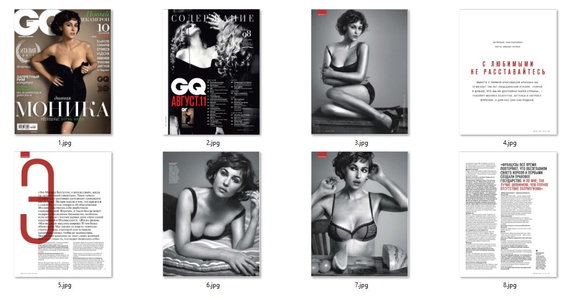 Monica Bellucci, Russian magazine, Cover, DIGITAL LISTING, Instant Download