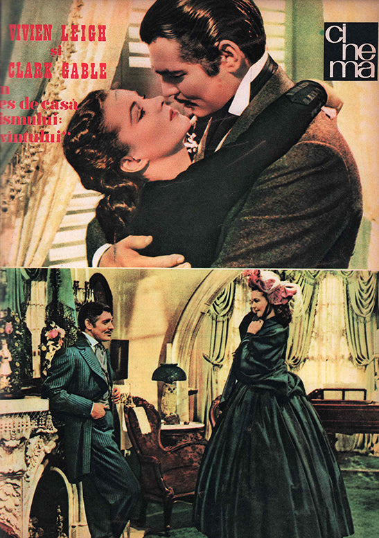 Gone with the Wind, Clark Gable, Rhett Butler, Vivien Leigh, Scarlett O'Hara, Romanian magazine, Cover, DIGITAL LISTING, Instant Download