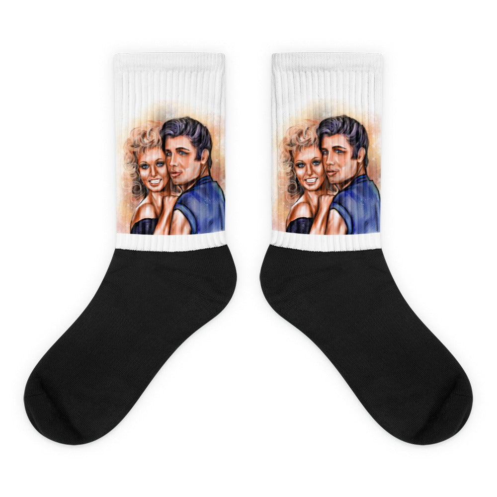 John Travolta, Olivia Newton-John, Grease, Socks