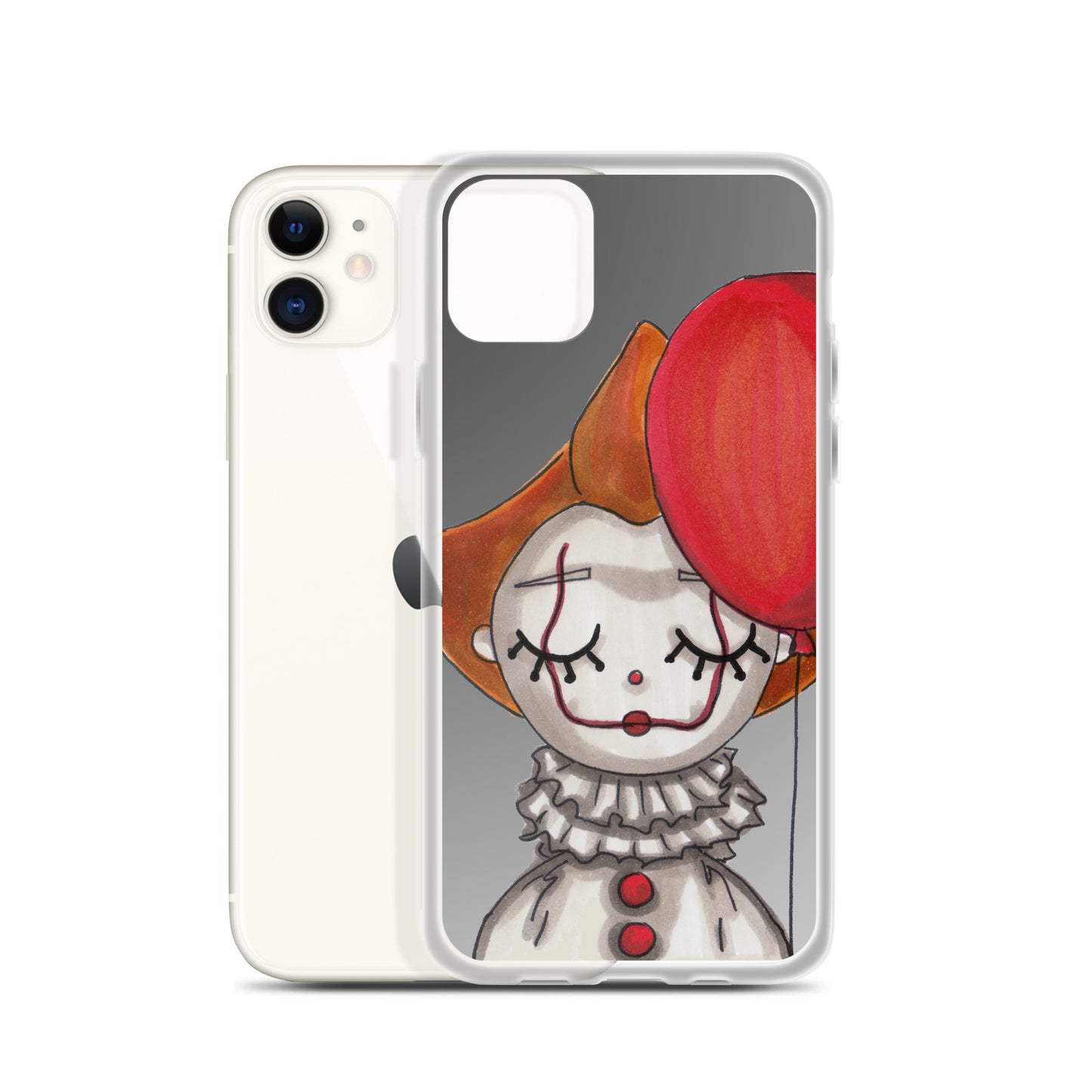 Clown, Balloon, Halloween, Clear Case for iPhone®