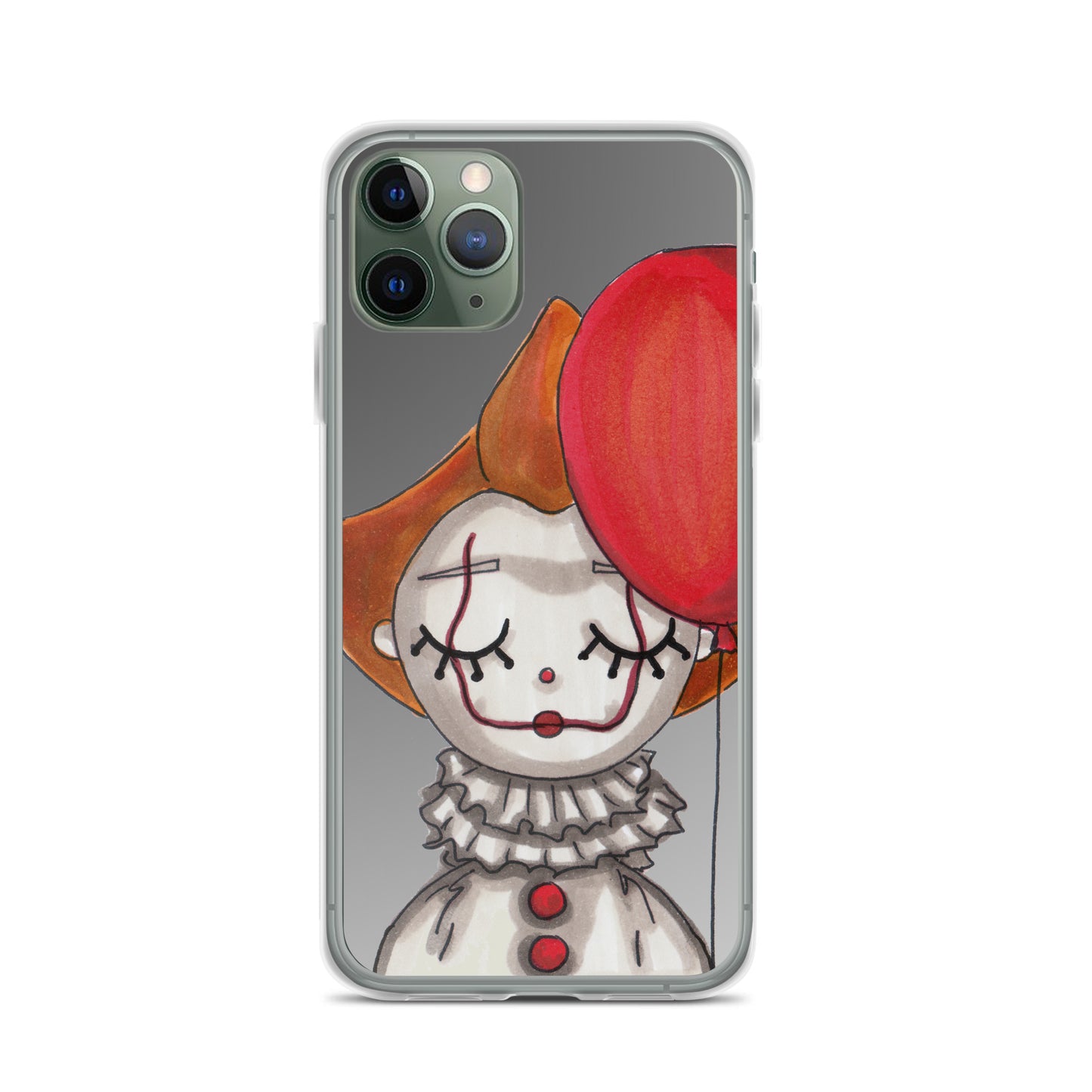 Clown, Balloon, Halloween, Clear Case for iPhone®