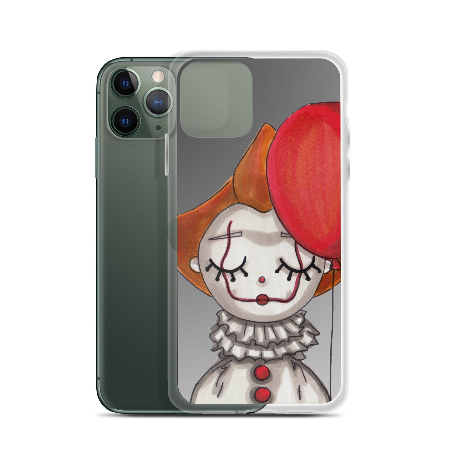 Clown, Balloon, Halloween, Clear Case for iPhone®