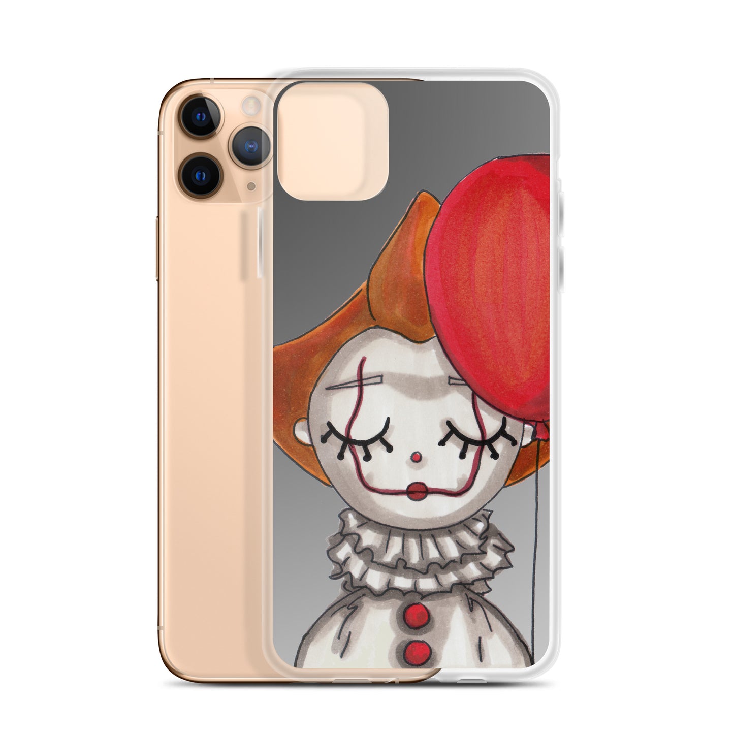 Clown, Balloon, Halloween, Clear Case for iPhone®