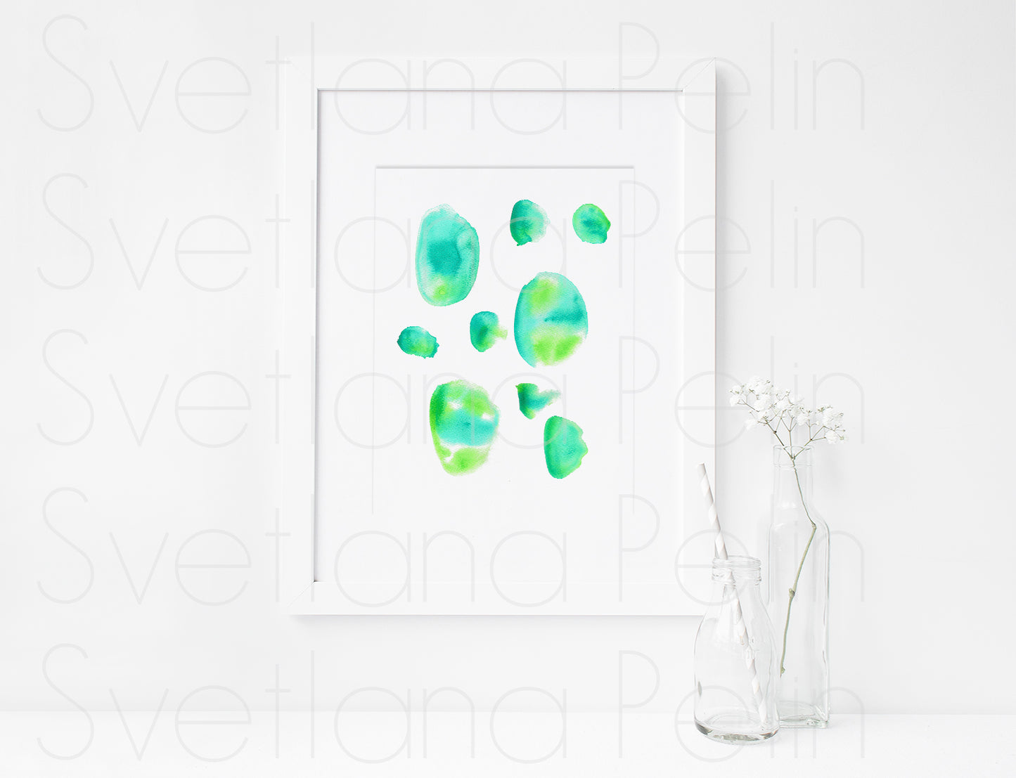 Modern Watercolor Painting, Abstract Art, Wall Home Decor, INSTANT DOWNLOAD