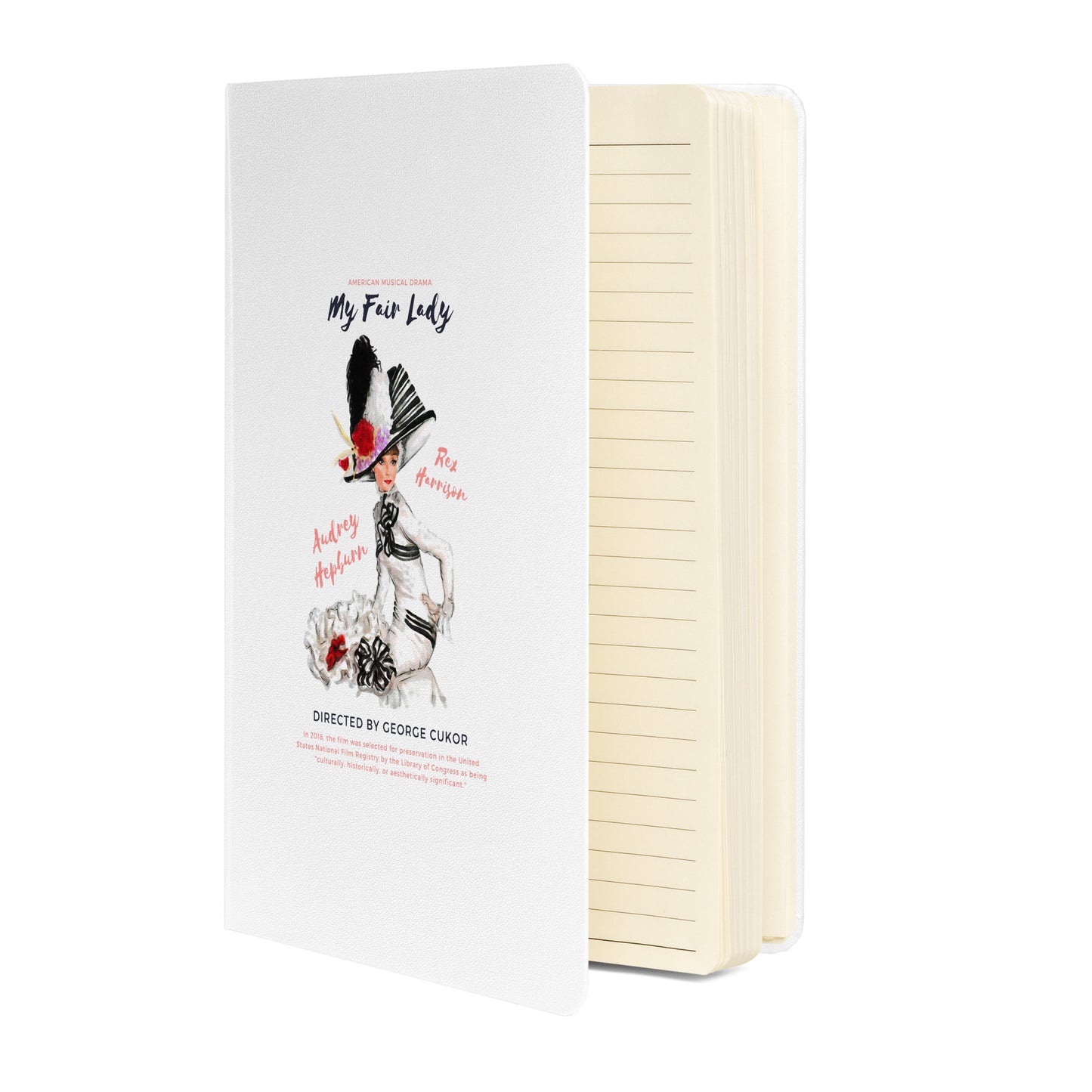 Audrey Hepburn, My Fair Lady, Eliza Doolittle, Hardcover bound notebook