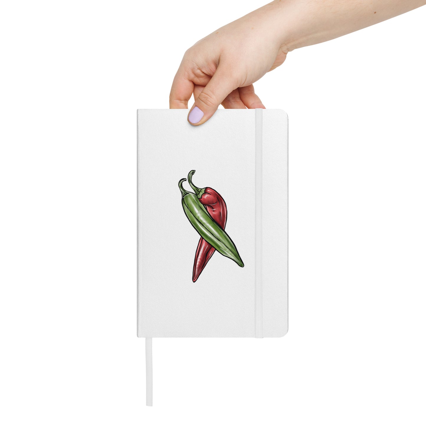 Chili peppers, Food, Vegetables, Love, Hardcover bound notebook