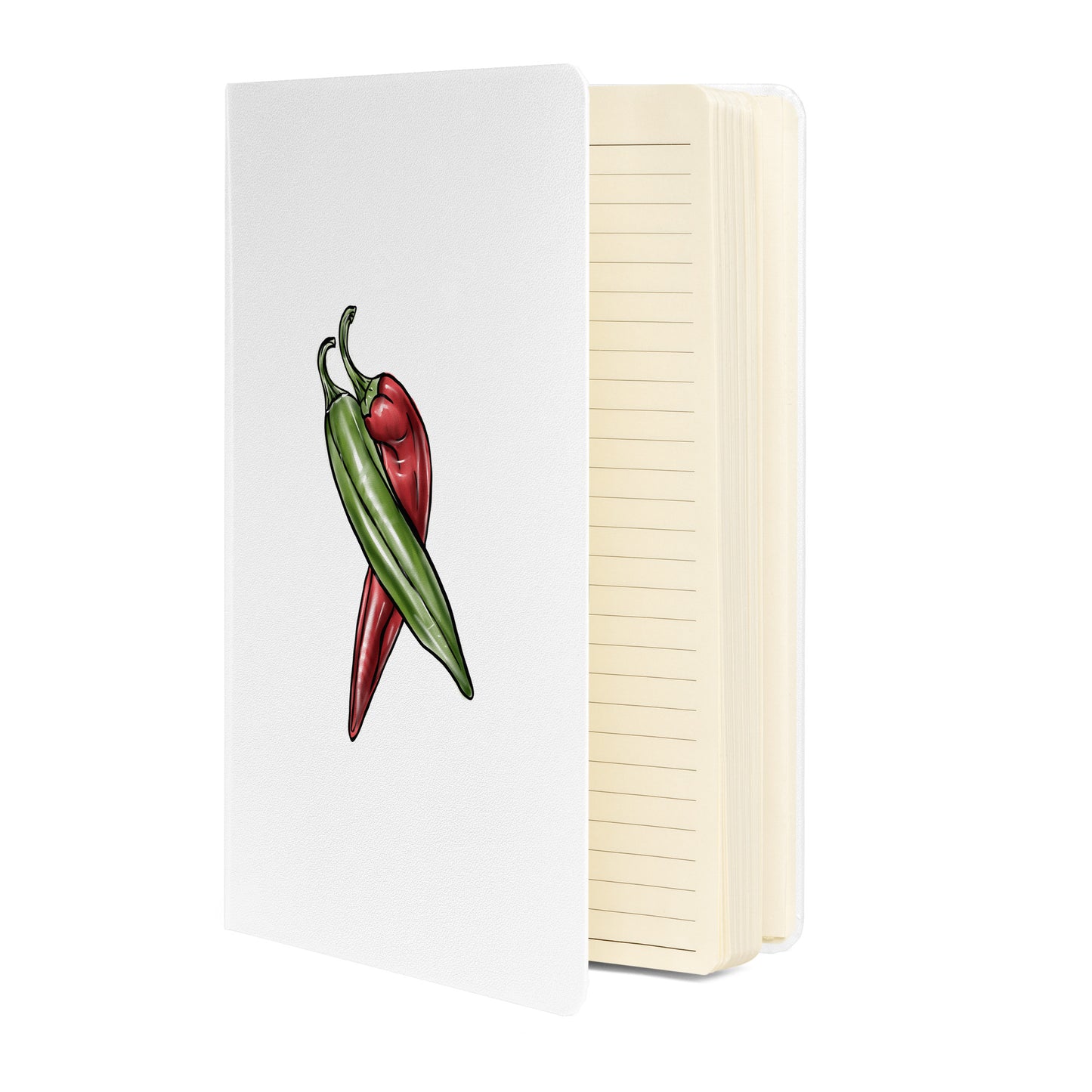 Chili peppers, Food, Vegetables, Love, Hardcover bound notebook