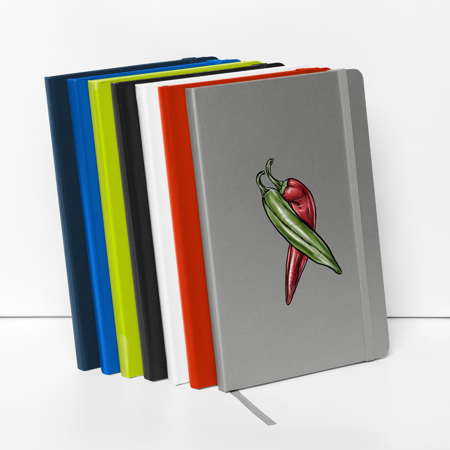 Chili peppers, Food, Vegetables, Love, Hardcover bound notebook