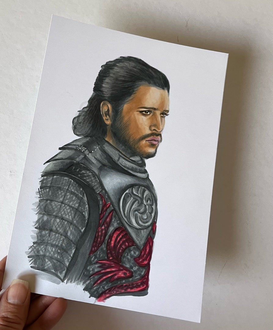 Kit Harington, ORIGINAL Marker Drawing, Artwork by Svetlana Pelin