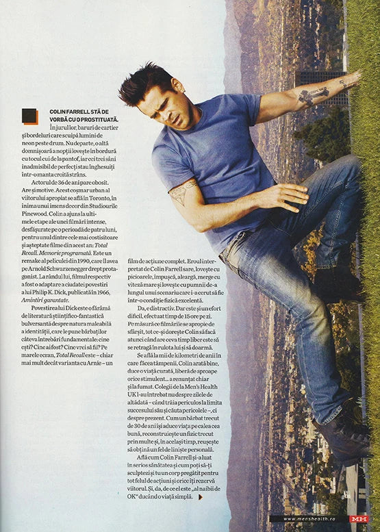 ORIGINAL Romanian Magazine, Colin Farrell, Men's Health, 2012