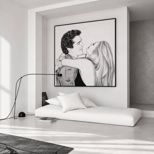 John F. Kennedy Jr. and Carolyn Bessette | Framed Fine Art Print