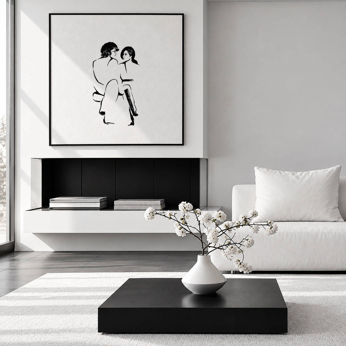 John Lennon and Yoko Ono | Framed Fine Art Print