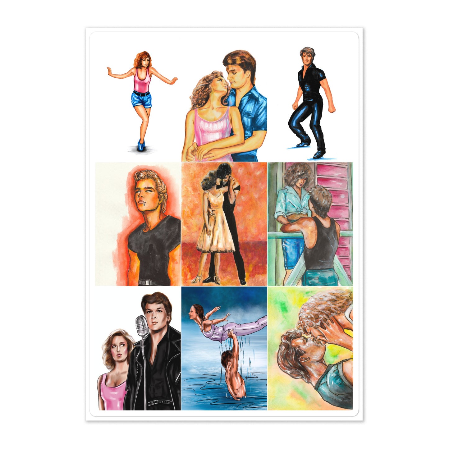 Jennifer Grey, Baby, Patrick Swayze, Johnny Castle, Dirty Dancing, Sticker sheet