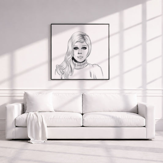 Nancy Sinatra. Museum Framed Print