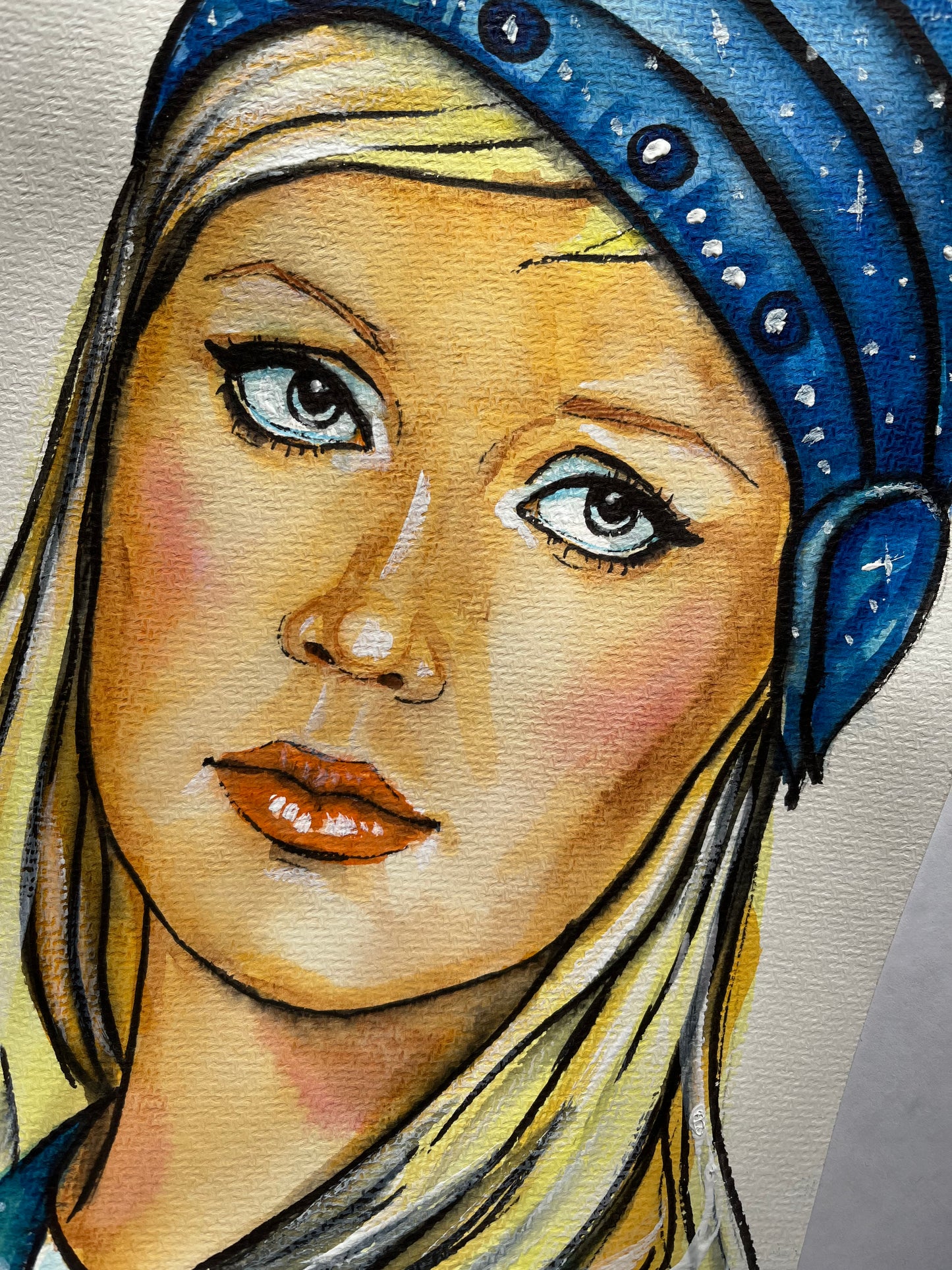 Agnetha AF, ORIGINAL Watercolor Painting, Artwork by Svetlana Pelin