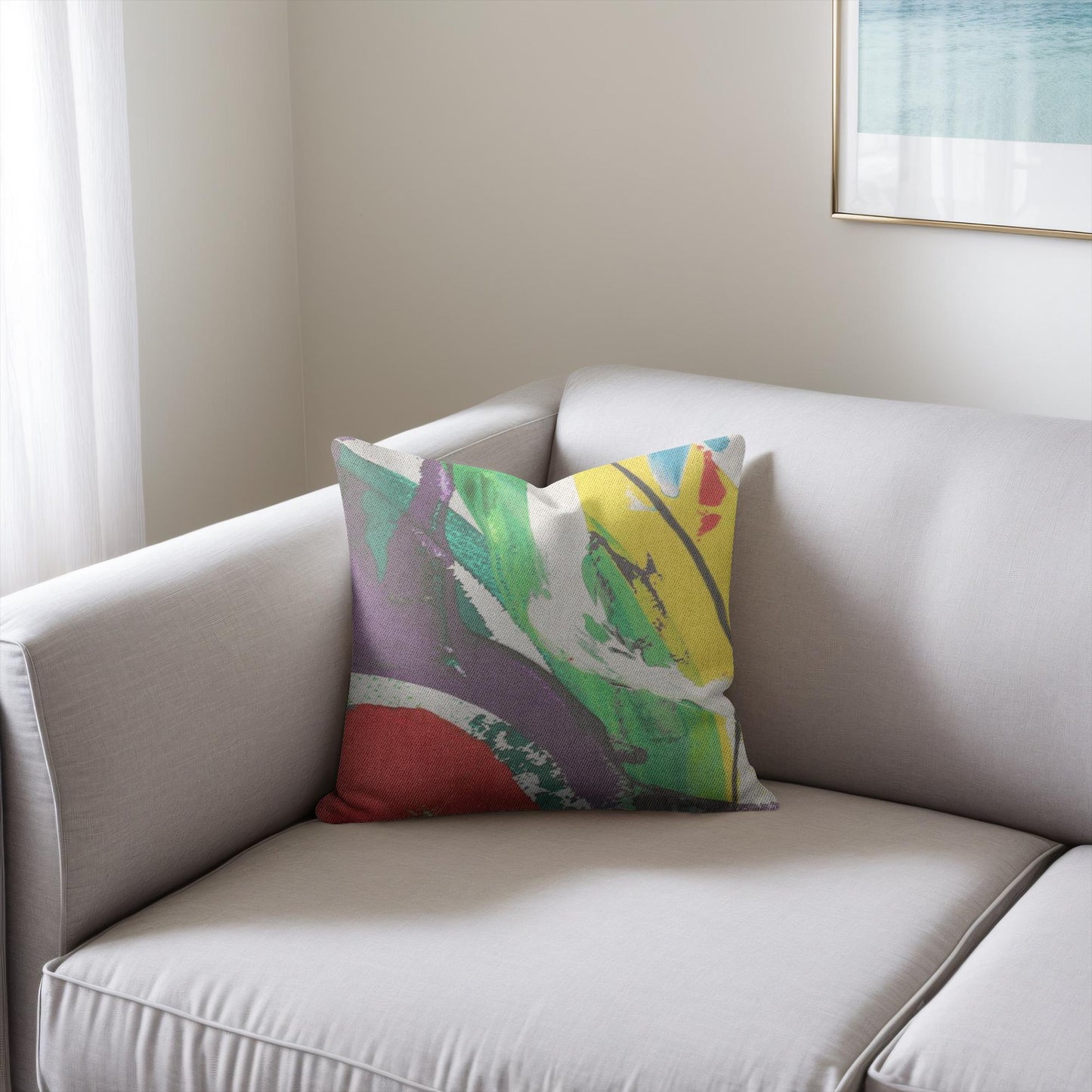 Modern Contemporary Abstract Art, Woven Pillows