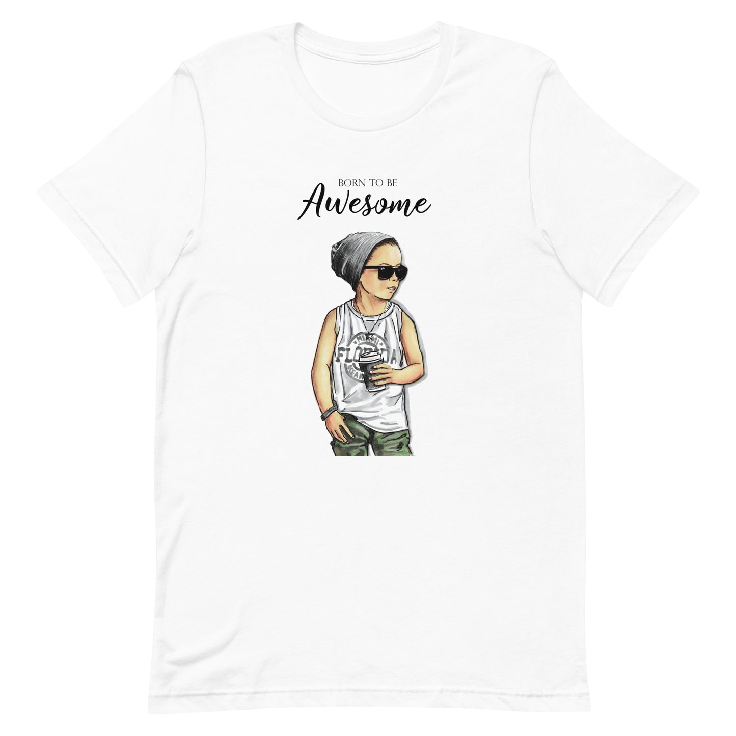 Born to be awesome, Unisex t-shirt