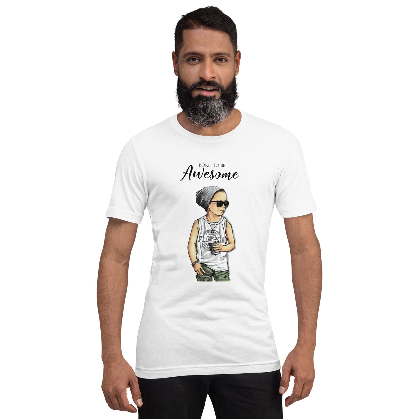 Born to be awesome, Unisex t-shirt