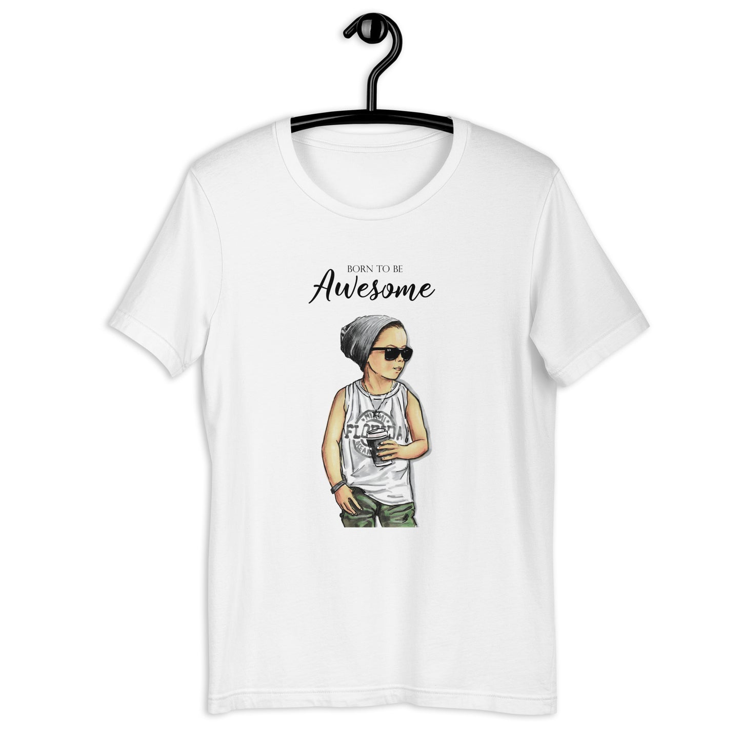 Born to be awesome, Unisex t-shirt