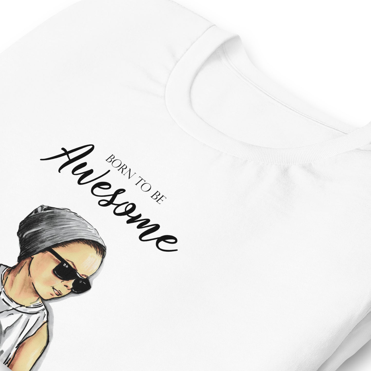 Born to be awesome, Unisex t-shirt