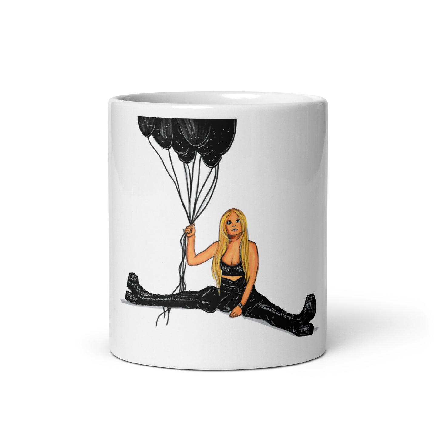 Avril, White glossy mug