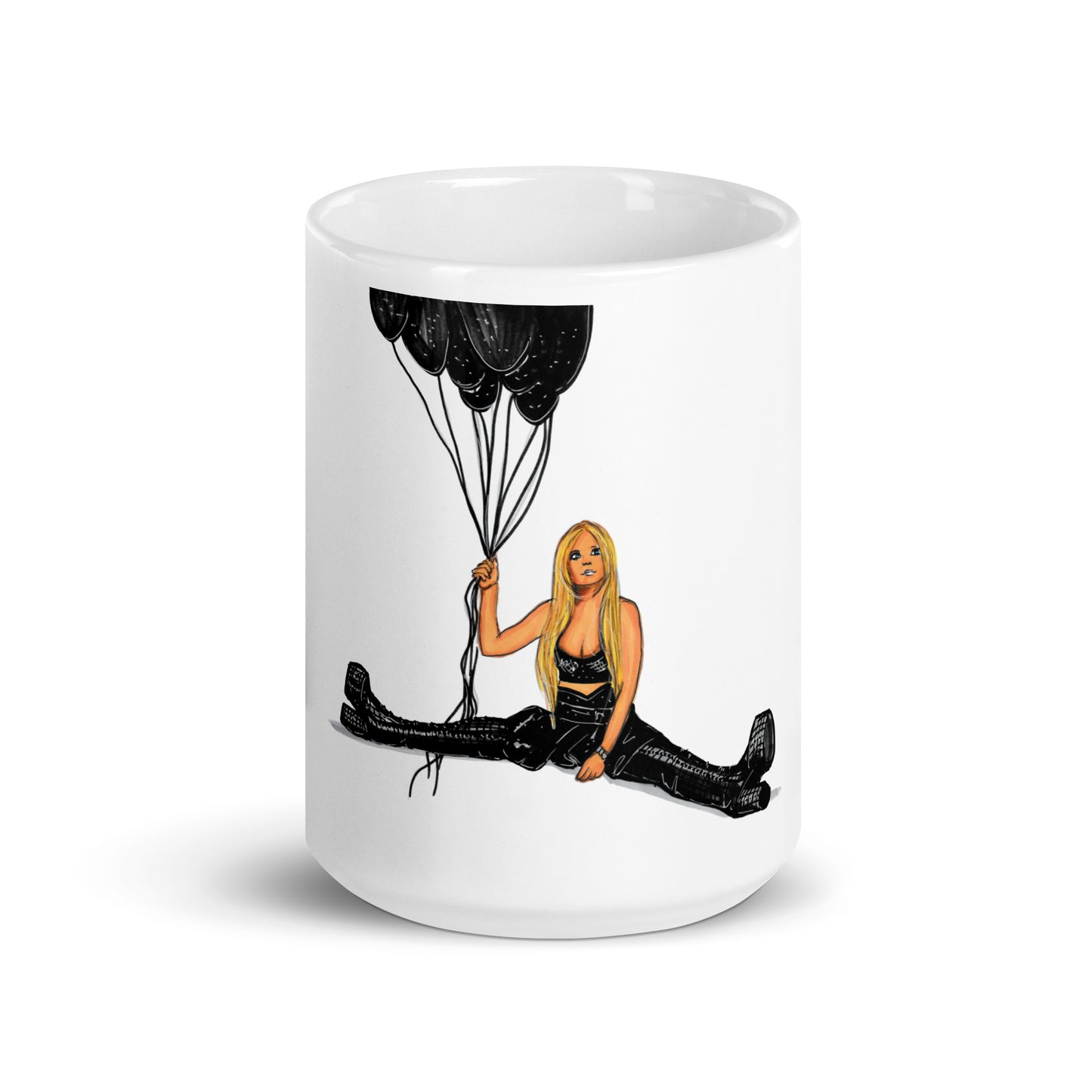 Avril, White glossy mug