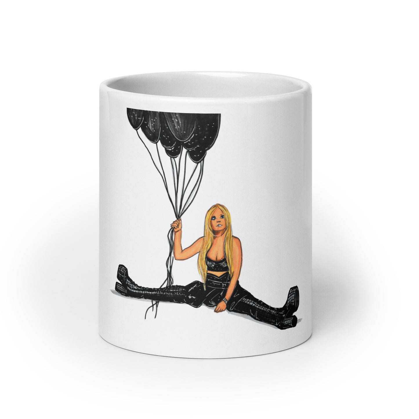 Avril, White glossy mug