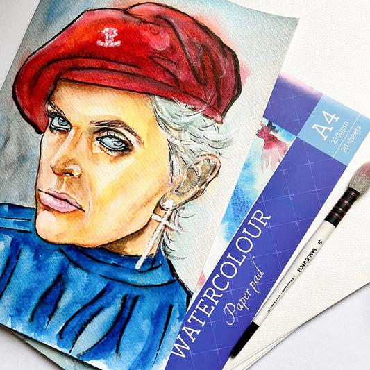 Billy Idol, ORIGINAL Watercolor Painting, Artwork by Svetlana Pelin