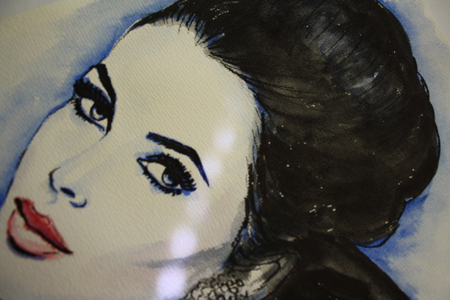 Elizabeth Taylor, ORIGINAL Watercolour Painting, Artwork by Svetlana Pelin