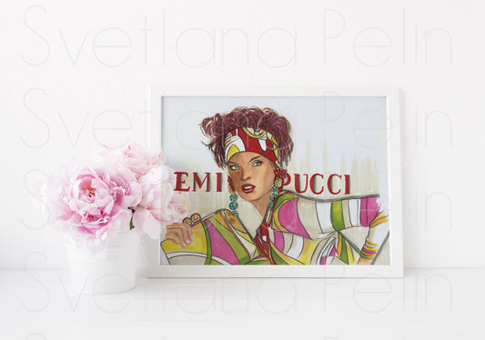 Linda Evangelista, ART PRINT Signed by Artist