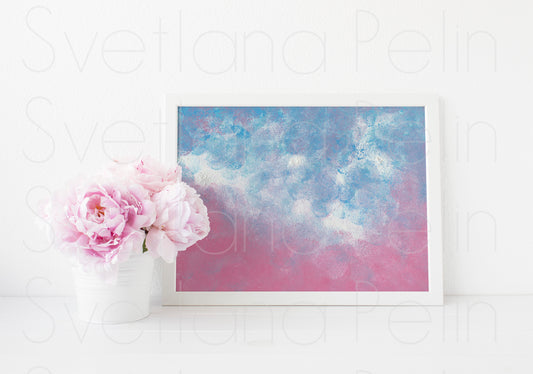 Modern Abstract Art, Acrylic Painting, ART PRINT Signed by Artist