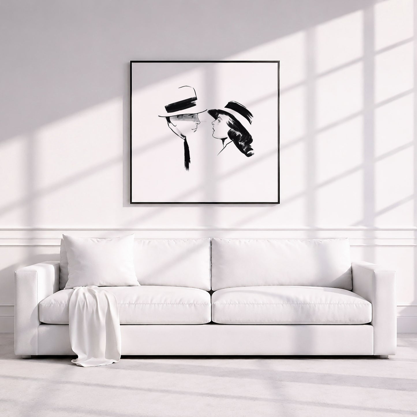 Humphrey Bogart and Ingrid Bergman in Casablanca | Framed Fine Art Print