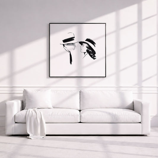 Humphrey Bogart and Ingrid Bergman in Casablanca | Framed Fine Art Print