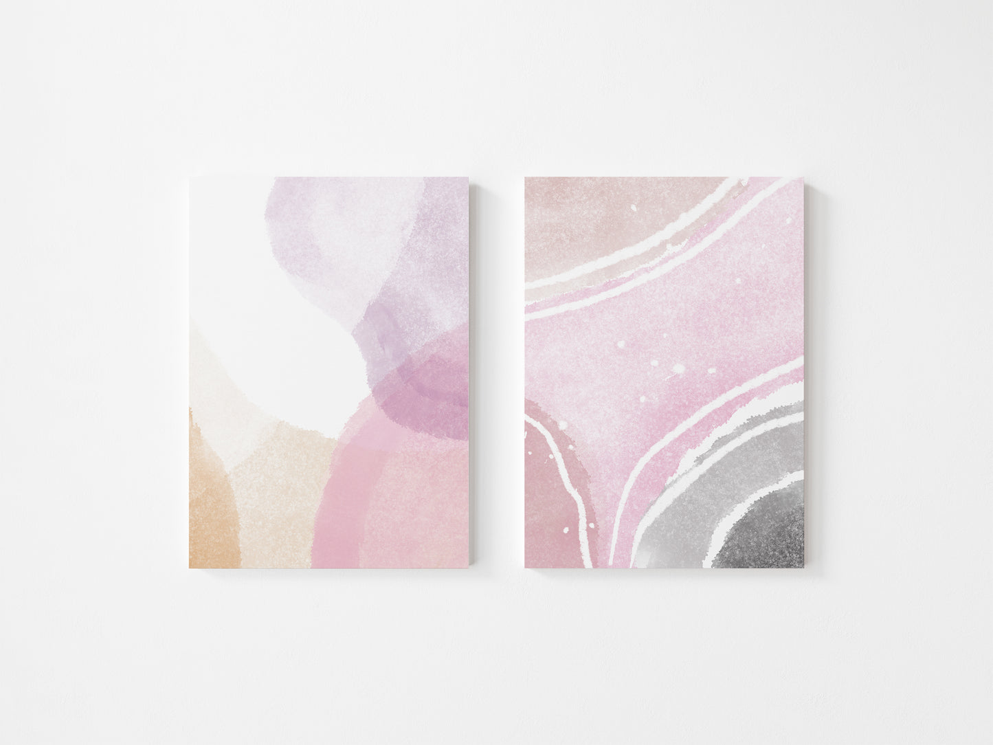 2 pieces, Modern Digital Abstract Art, Wall Home Decor, INSTANT DOWNLOAD