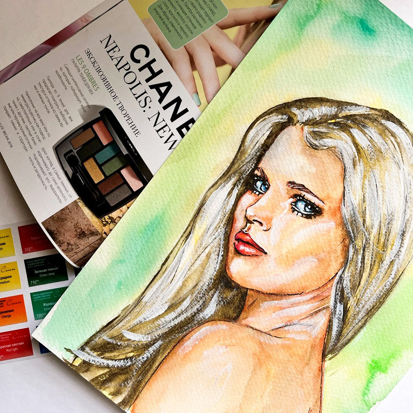 Kim Basinger, ORIGINAL Watercolor Painting, Artwork by Svetlana Pelin